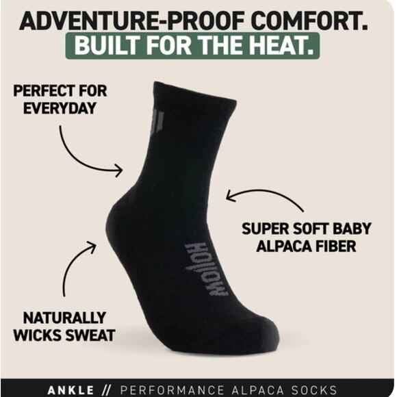 Hollow Alpaca Ankle Socks Warm Set of 2 Gray/Black Unisex Sz Large - Picture 5 of 7